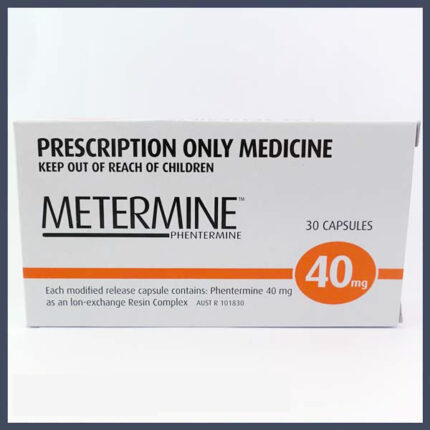 METERMINE PHENTERMINE 40MG X 30 CAPSULES (PHARMA)